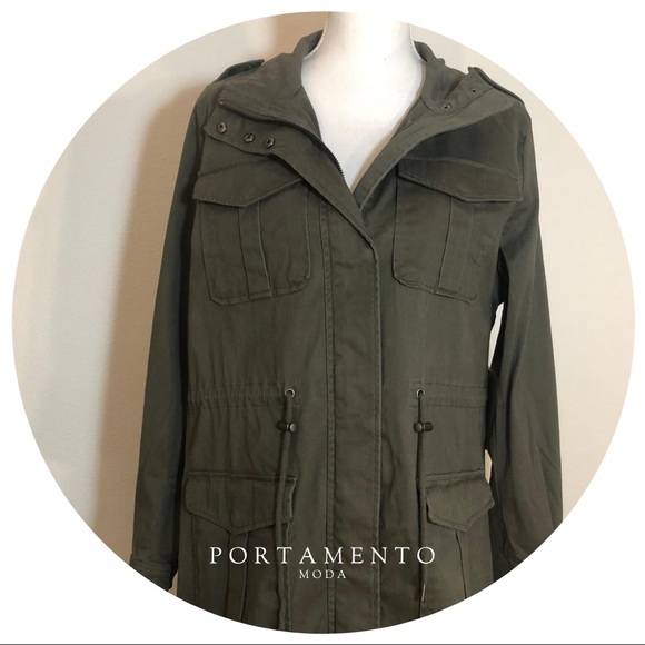 🏷NWT BAGATELLE Army green utility anorack jacket - Picture 3 of 9